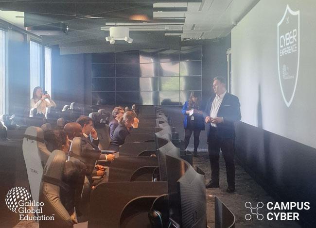 Visite de Business France à la salle Cyber Experience by GGE